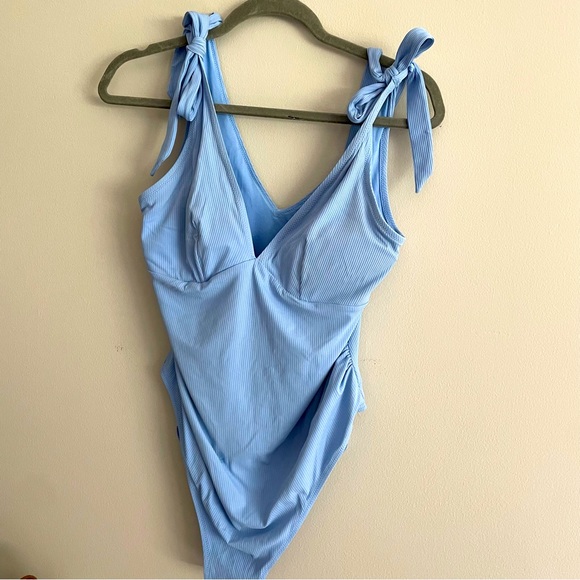H&M Swim Hm Maternity Swim Blue One Piece Bathing Suit Size Medium